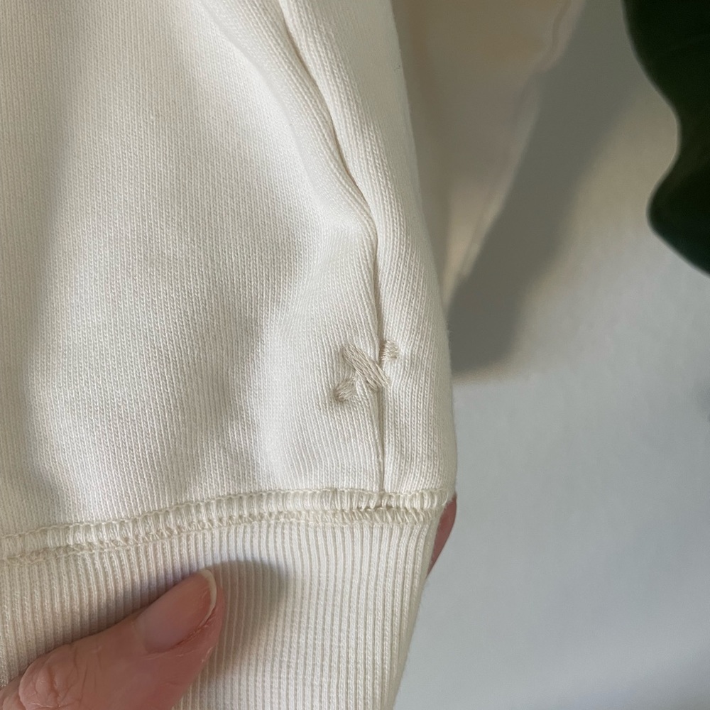 Alex Mill Davie Fleece Cardigan In Off White Size M - Picture 9 of 9
